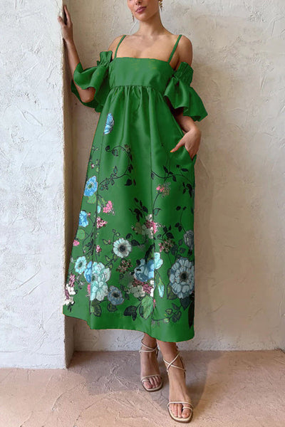 ARIELLE - ELEGANT DRESS WITH UNIQUE SLEEVES & PRACTICAL POCKETS