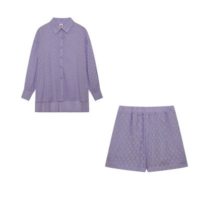 ELIZABETH - EFFORTLESSLY CHIC BREEZY SHIRT AND SHORTS ENSEMBLE