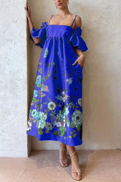 ARIELLE - ELEGANT DRESS WITH UNIQUE SLEEVES & PRACTICAL POCKETS