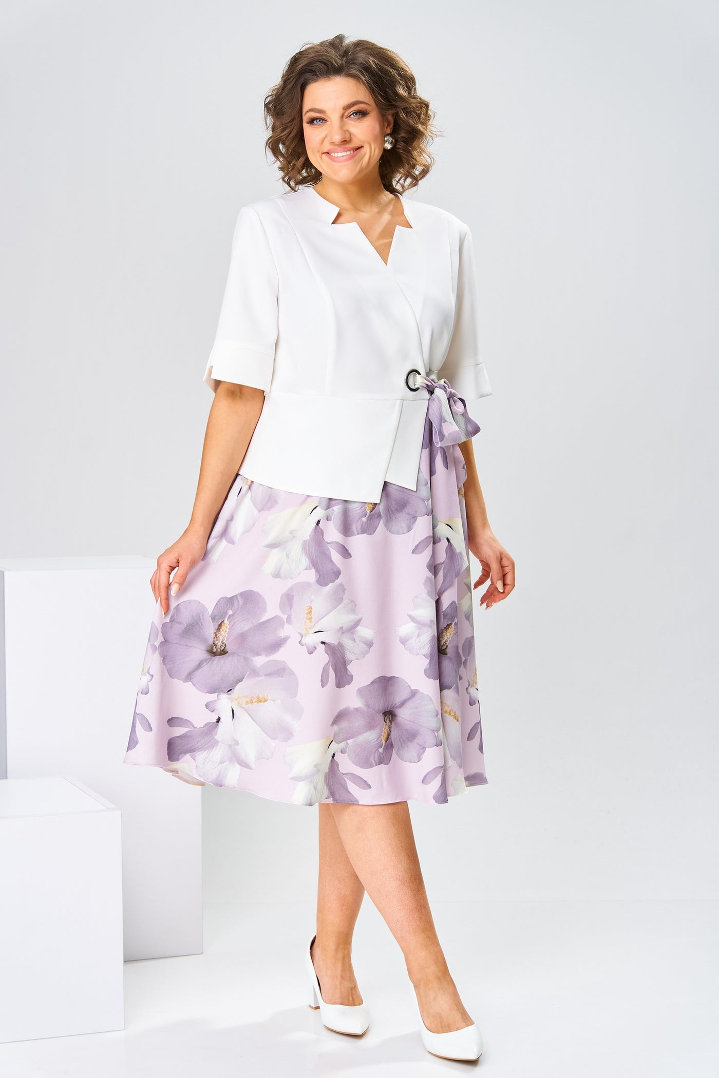 Aurelia – cotton & silk dress