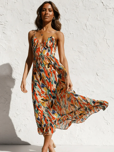 CHIARA - COLORFUL MIDI DRESS