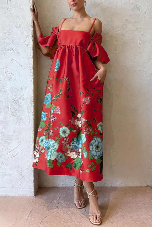 ARIELLE - ELEGANT DRESS WITH UNIQUE SLEEVES & PRACTICAL POCKETS