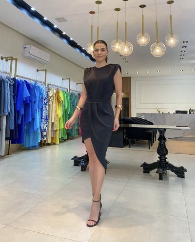 Aurelia – gracefully refined asymmetry dress