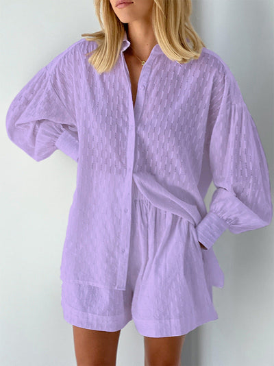ELIZABETH - EFFORTLESSLY CHIC BREEZY SHIRT AND SHORTS ENSEMBLE