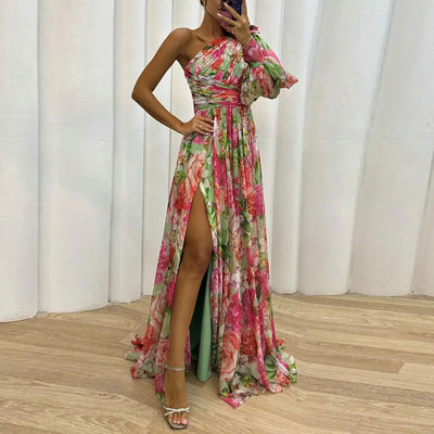 SPLENDIDO-ONE-SHOULDER DRESS
