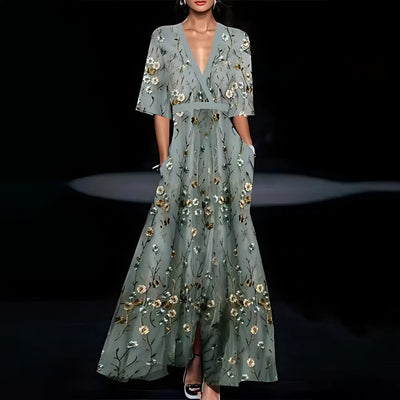 ORRAINE - DRESS WITH FLORAL PATTERN