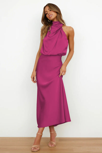 Émma – satin halter elegance