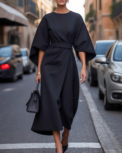 CELESTINE - ELEGANT DRESS WITH BELT