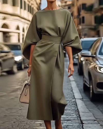 CELESTINE - ELEGANT DRESS WITH BELT