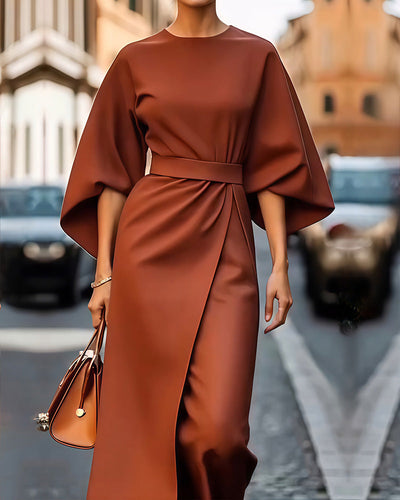CELESTINE - ELEGANT DRESS WITH BELT