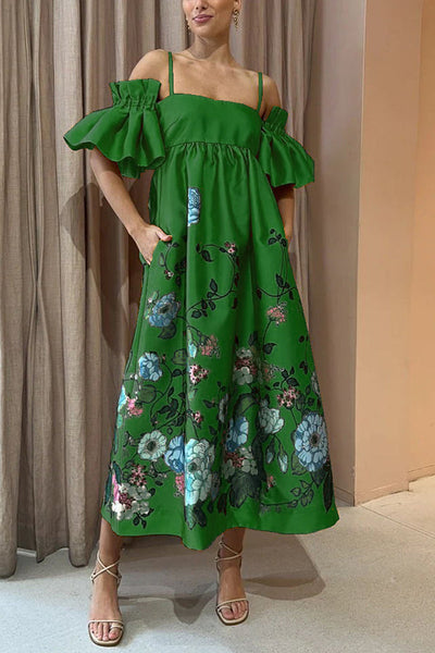 ARIELLE - ELEGANT DRESS WITH UNIQUE SLEEVES & PRACTICAL POCKETS