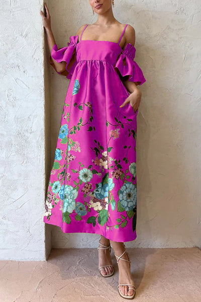 ARIELLE - ELEGANT DRESS WITH UNIQUE SLEEVES & PRACTICAL POCKETS