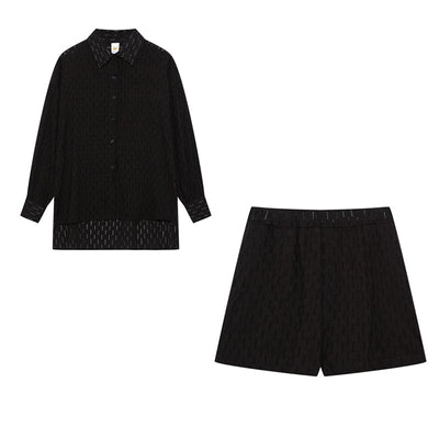 ELIZABETH - EFFORTLESSLY CHIC BREEZY SHIRT AND SHORTS ENSEMBLE
