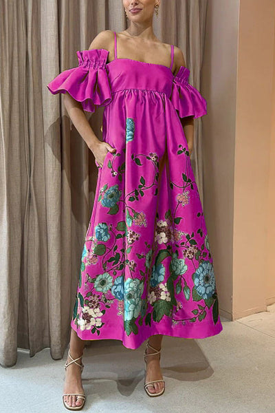 ARIELLE - ELEGANT DRESS WITH UNIQUE SLEEVES & PRACTICAL POCKETS