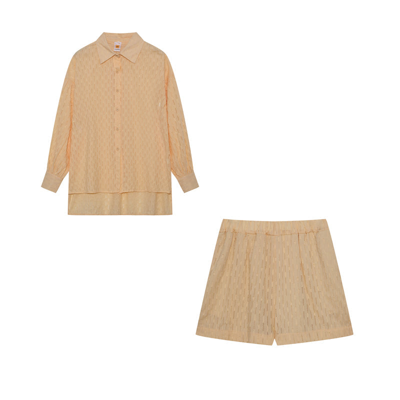 ELIZABETH - EFFORTLESSLY CHIC BREEZY SHIRT AND SHORTS ENSEMBLE