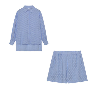 ELIZABETH - EFFORTLESSLY CHIC BREEZY SHIRT AND SHORTS ENSEMBLE