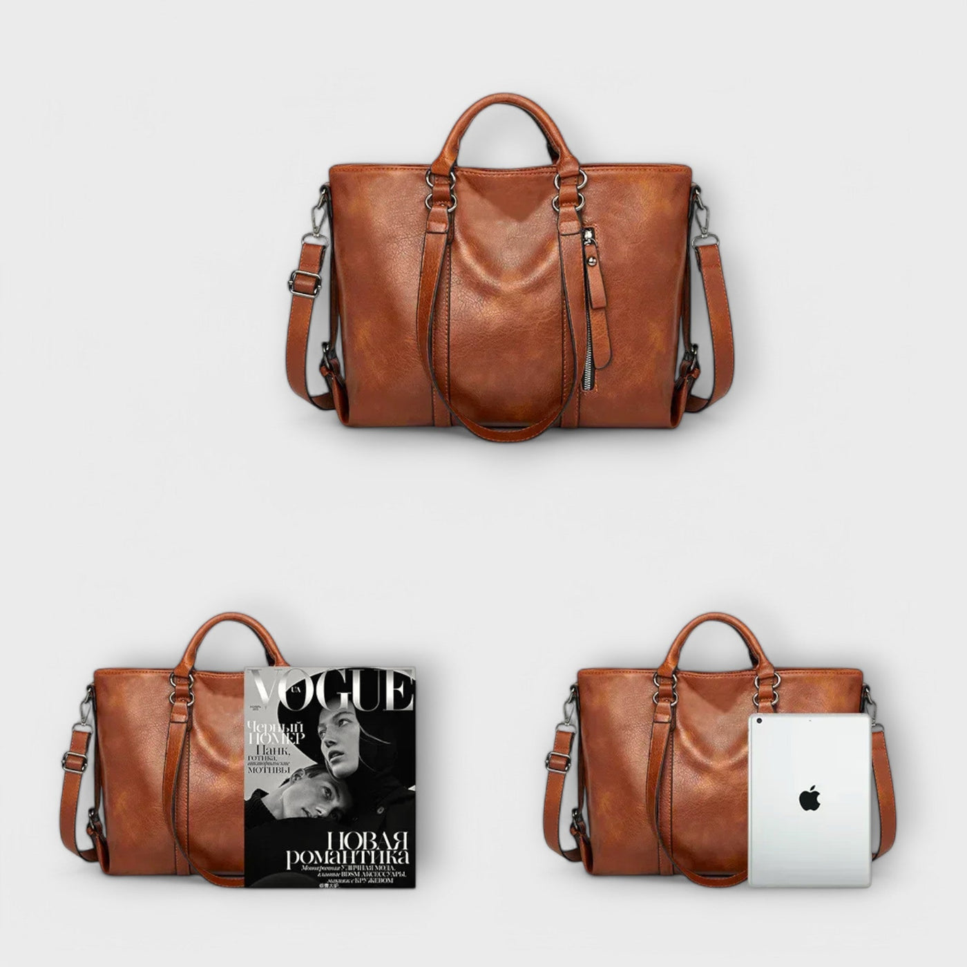LARGE LEATHER BAG - TIMELESS STYLE & FUNCTIONALITY