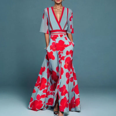 ORRAINE - DRESS WITH FLORAL PATTERN
