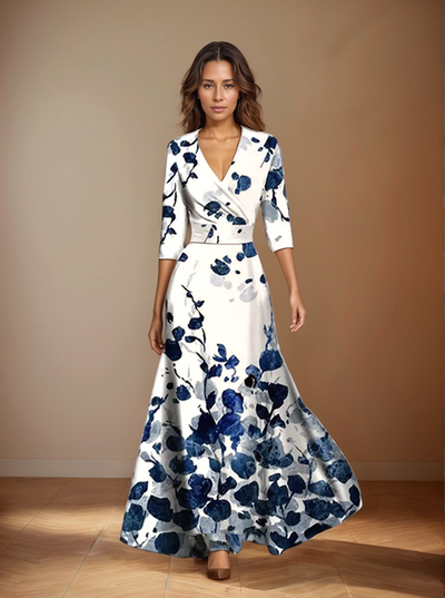 ORRAINE - DRESS WITH FLORAL PATTERN