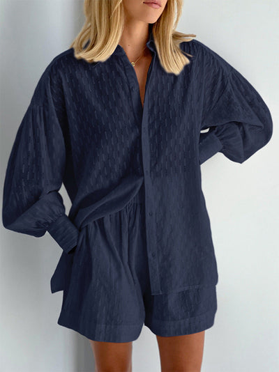 ELIZABETH - EFFORTLESSLY CHIC BREEZY SHIRT AND SHORTS ENSEMBLE