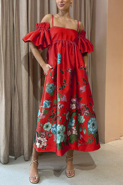 ARIELLE - ELEGANT DRESS WITH UNIQUE SLEEVES & PRACTICAL POCKETS