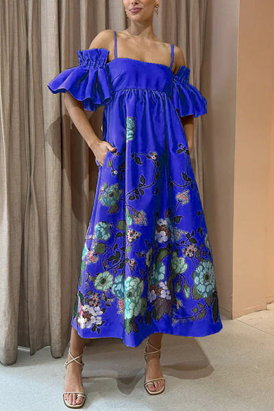 ARIELLE - ELEGANT DRESS WITH UNIQUE SLEEVES & PRACTICAL POCKETS