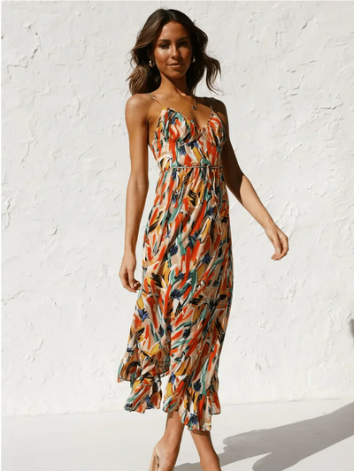 CHIARA - COLORFUL MIDI DRESS