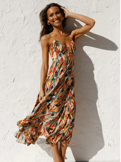 CHIARA - COLORFUL MIDI DRESS