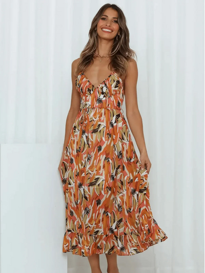 CHIARA - COLORFUL MIDI DRESS
