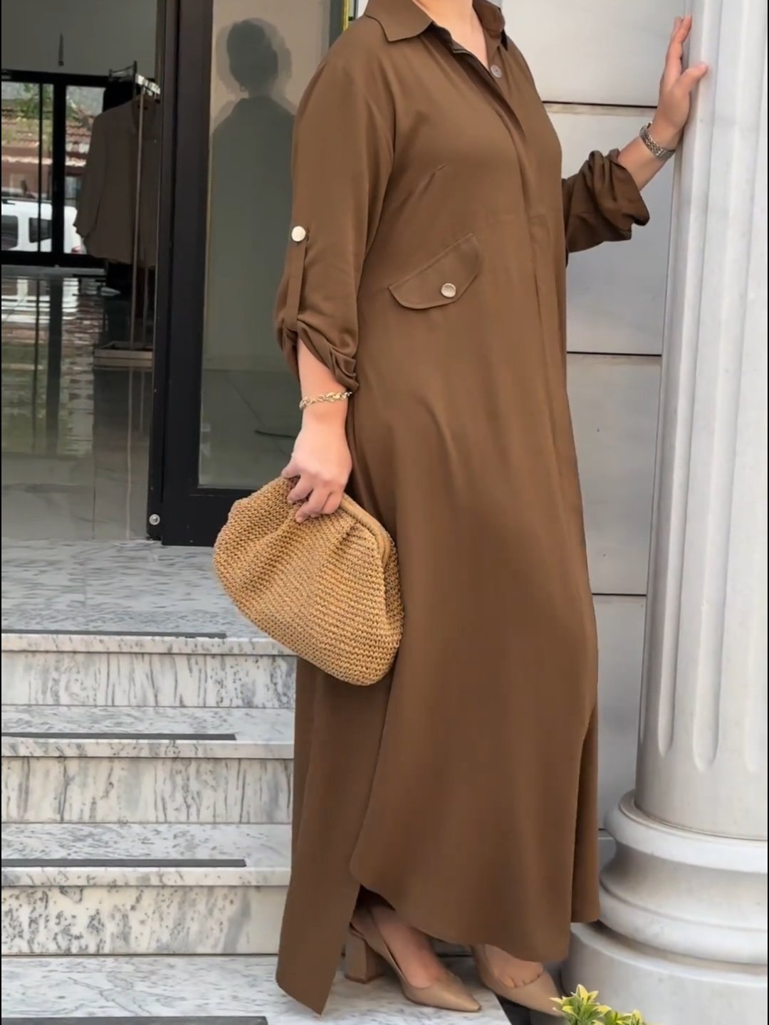 KYRA - CASUAL LONG DRESS WITH PANTS SET