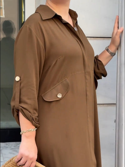 KYRA - CASUAL LONG DRESS WITH PANTS SET