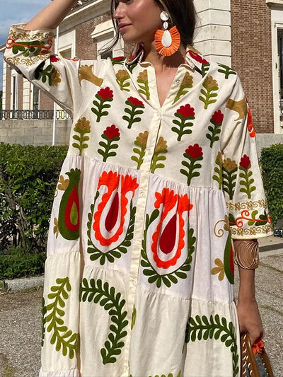 BONITA - COLORFUL & UNIQUE PRINTED DRESS